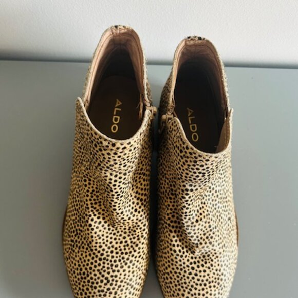 ALDO - Calf-hair leather Ankle booties - Ladies Size 7 - Picture 9 of 10